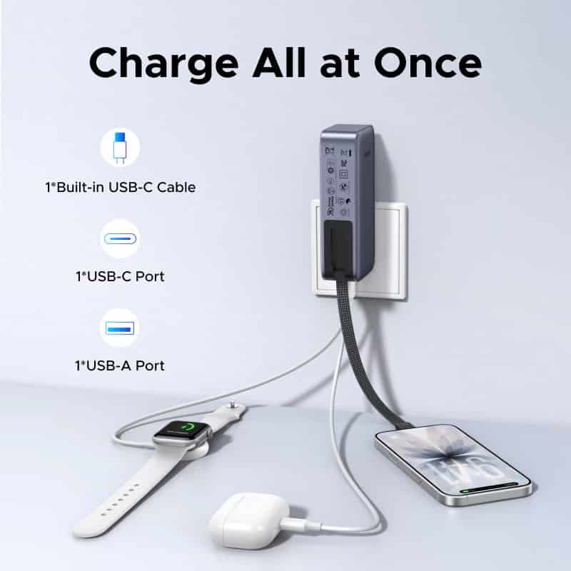 UGREEN PB512 3-in-1 45W 10000mAh Power Bank with 65W AC Outlet