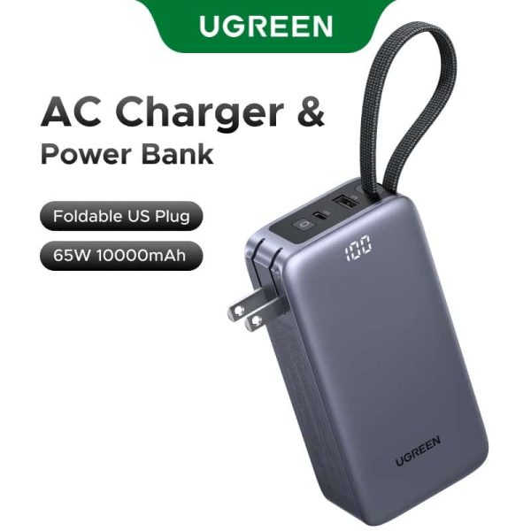UGREEN PB512 3-in-1 45W 10000mAh Power Bank with 65W AC Outlet