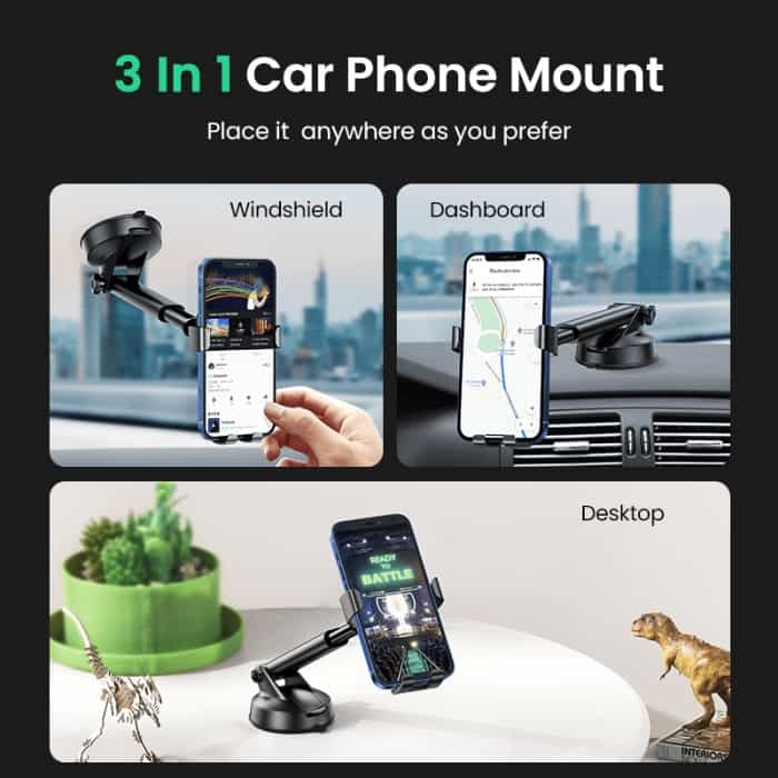 Ugreen LP200 Gravity Car Phone Holder With Suction Cup