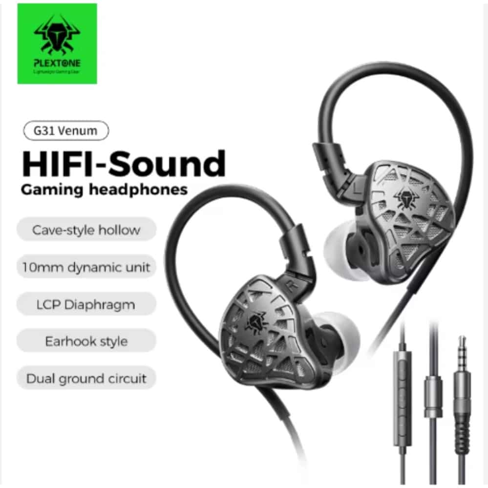 PLEXTONE G31 Venom Gaming Headphones Dynamic Sound with Mic for Esports