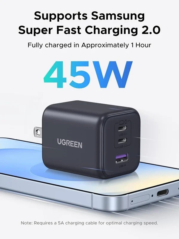 UGREEN X527 45W 3-Port GaN Fast Charger