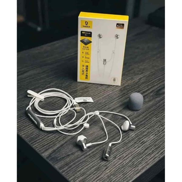 Baseus Encok K1 Karaoke Used Headphones Built-in Ear-Monitoring Wired Microphone