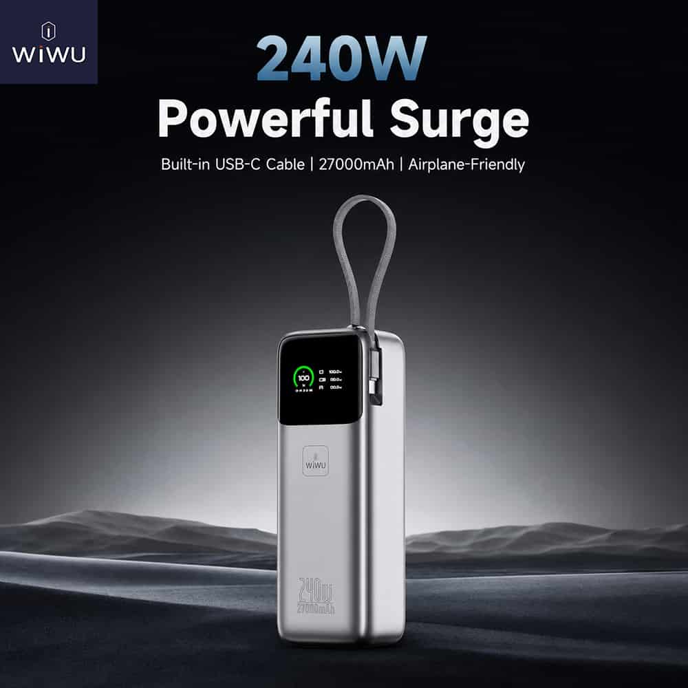 WiWU PM201 Power Mega 240W Fast Charge 27000mAh Power Bank