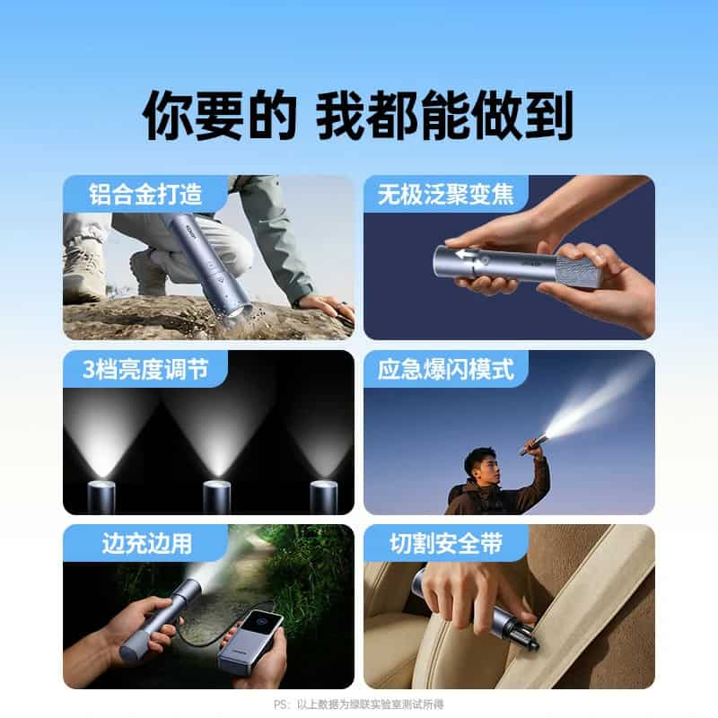 UGREEN LP938 Car 3-in-1 Multi-functional High-power Flashlight