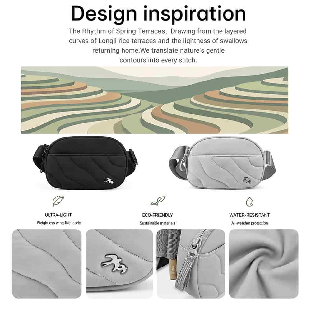 WiWU Terrace Crossbody Bag Waterproof Casual Sling Chest Bag