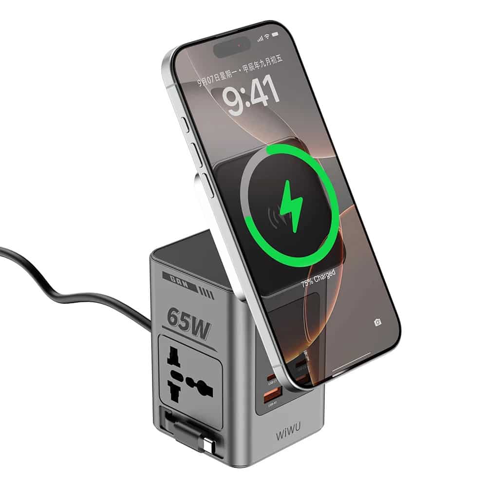 WIWU Wi-W040 8in1 65W GaN Desktop Power Station