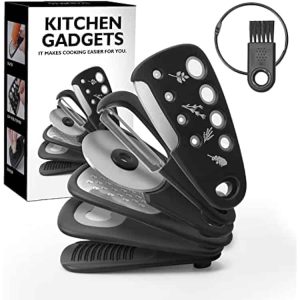 Kitchen Gadgets 6 Piece Melon Grater Herb Cutter Garlic Grater Can Opener Cheese Grater Pizza Cutter