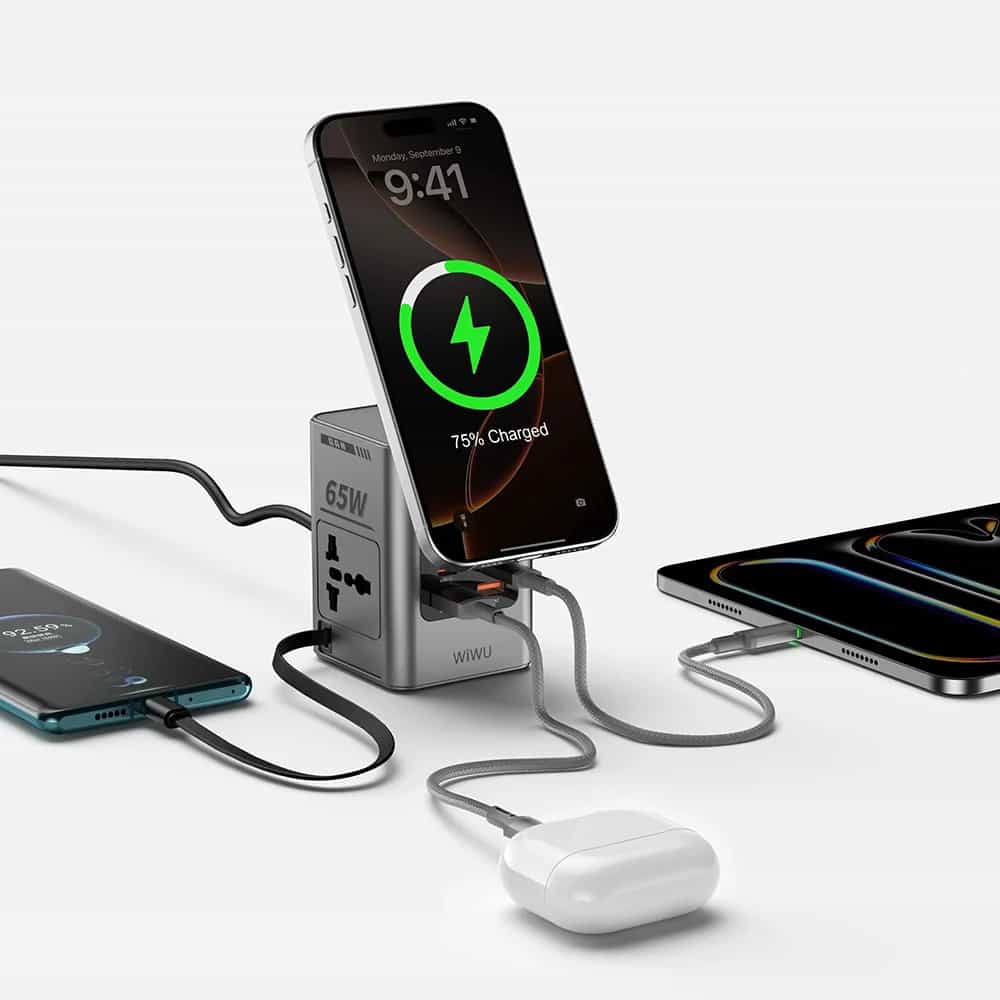 WIWU Wi-W040 8in1 65W GaN Desktop Power Station