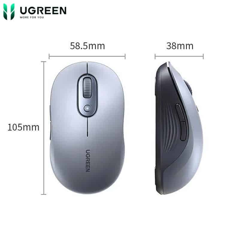 Ugreen M556 Dual Mode Wireless Bluetooth Mouse, For Laptop, MacBook, PC