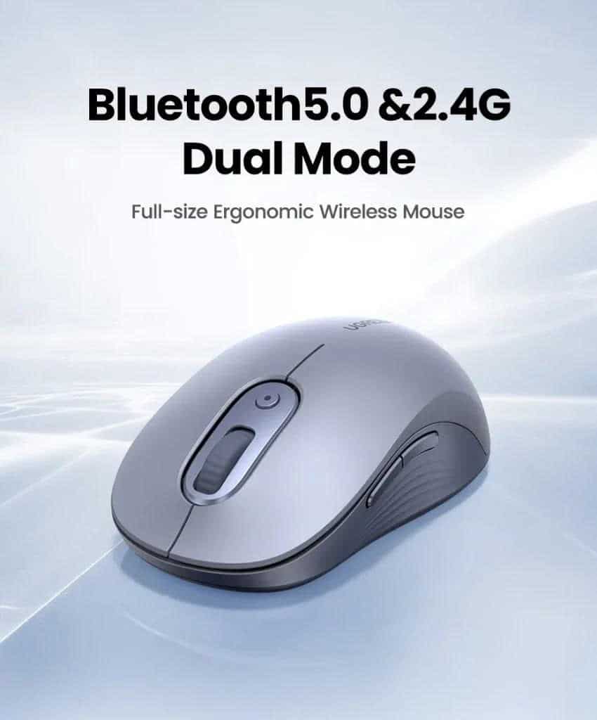 Ugreen M556 Dual Mode Wireless Bluetooth Mouse, For Laptop, MacBook, PC