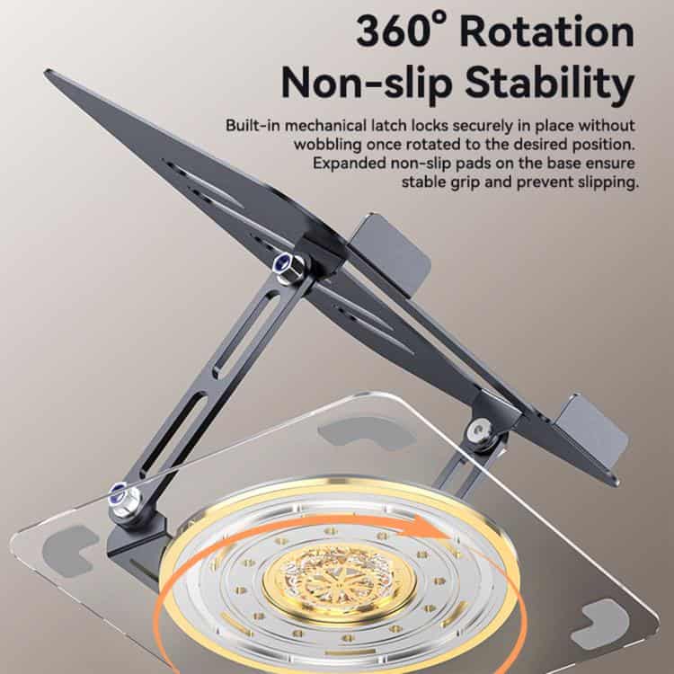 YESIDO LP08 Powerful 360° Rotating Foldable Laptop Stand