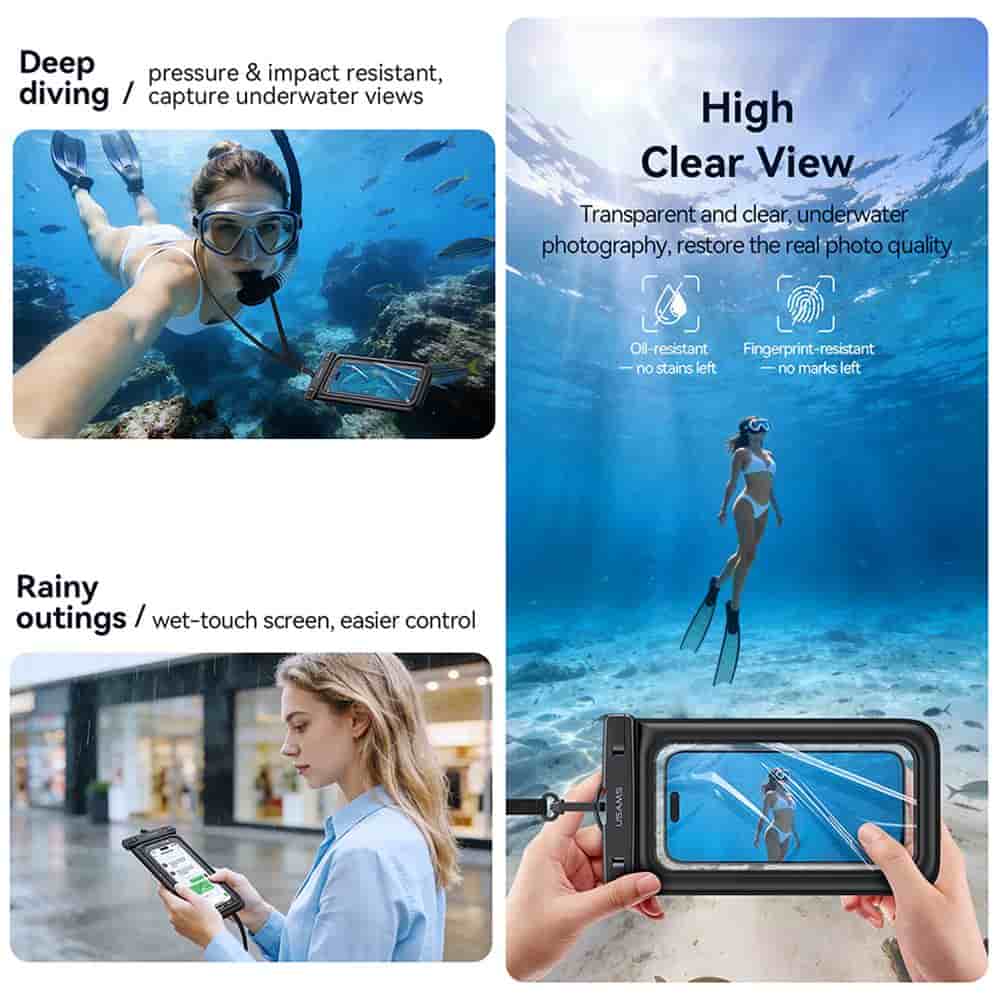 USAMS YD017 7.2-inch Phone Air-cushioned Waterproof Bag