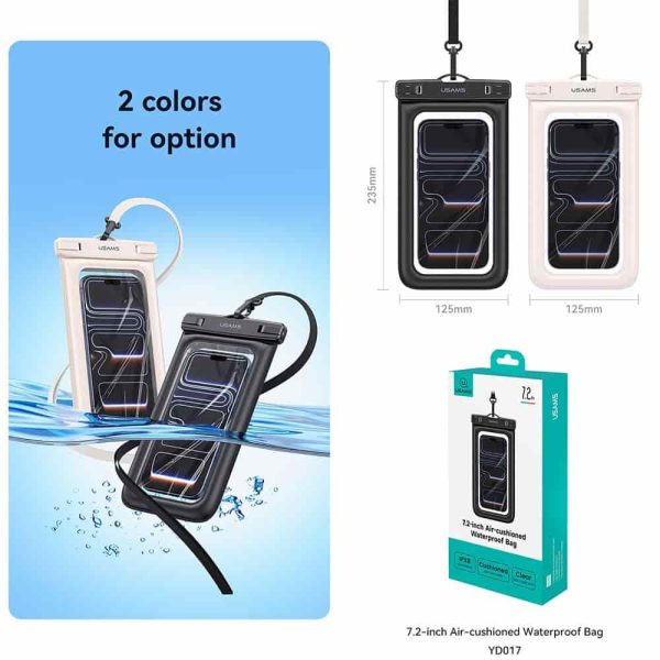 USAMS YD017 7.2-inch Phone Air-cushioned Waterproof Bag