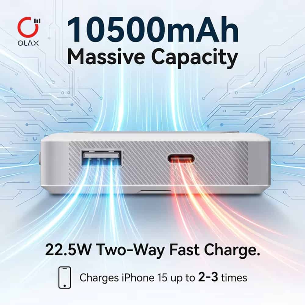 OLAX Gomate M200 2 in 1 Power Bank and 4G LTE WiFi 6 Router - 10500mAh Battery