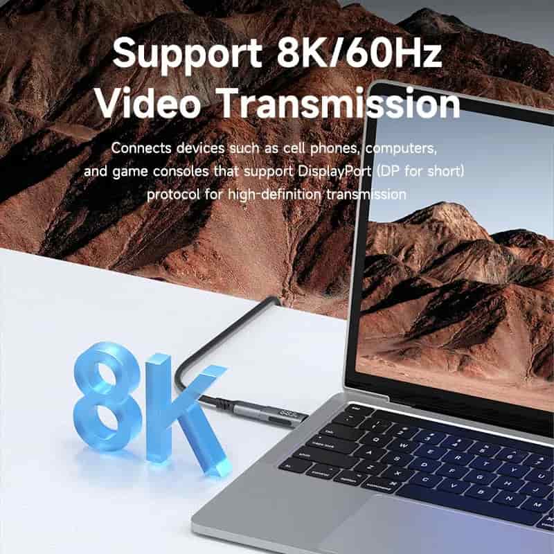 Hagibis TUA03 240W 40Gbps 8K@60Hz LED Display USB-C Adapter USB4 Connector