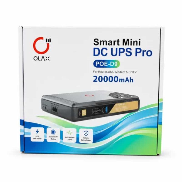 Olax POE-D9 24W Smart Mini DC UPS Pro 20000mah Battery Olax POE-D9 24W Smart Mini DC UPS Pro 20000mah Battery