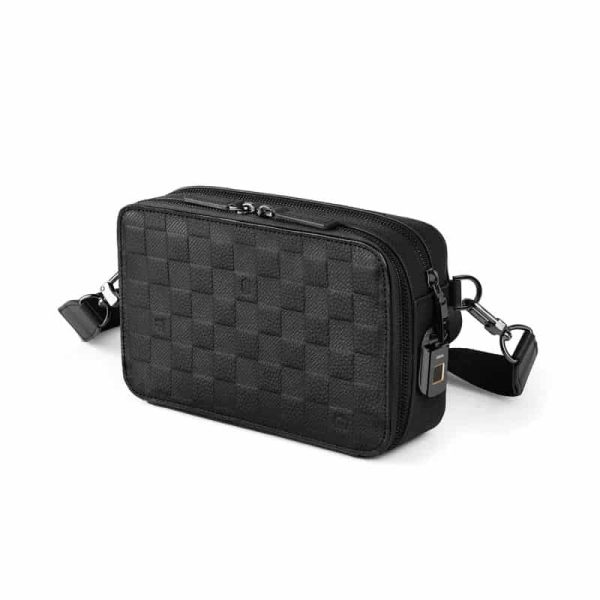 WiWU Master Genuine Leather Fingerprint Lock Crossbody Bag WiWU Master Genuine Leather Fingerprint Lock Crossbody Bag