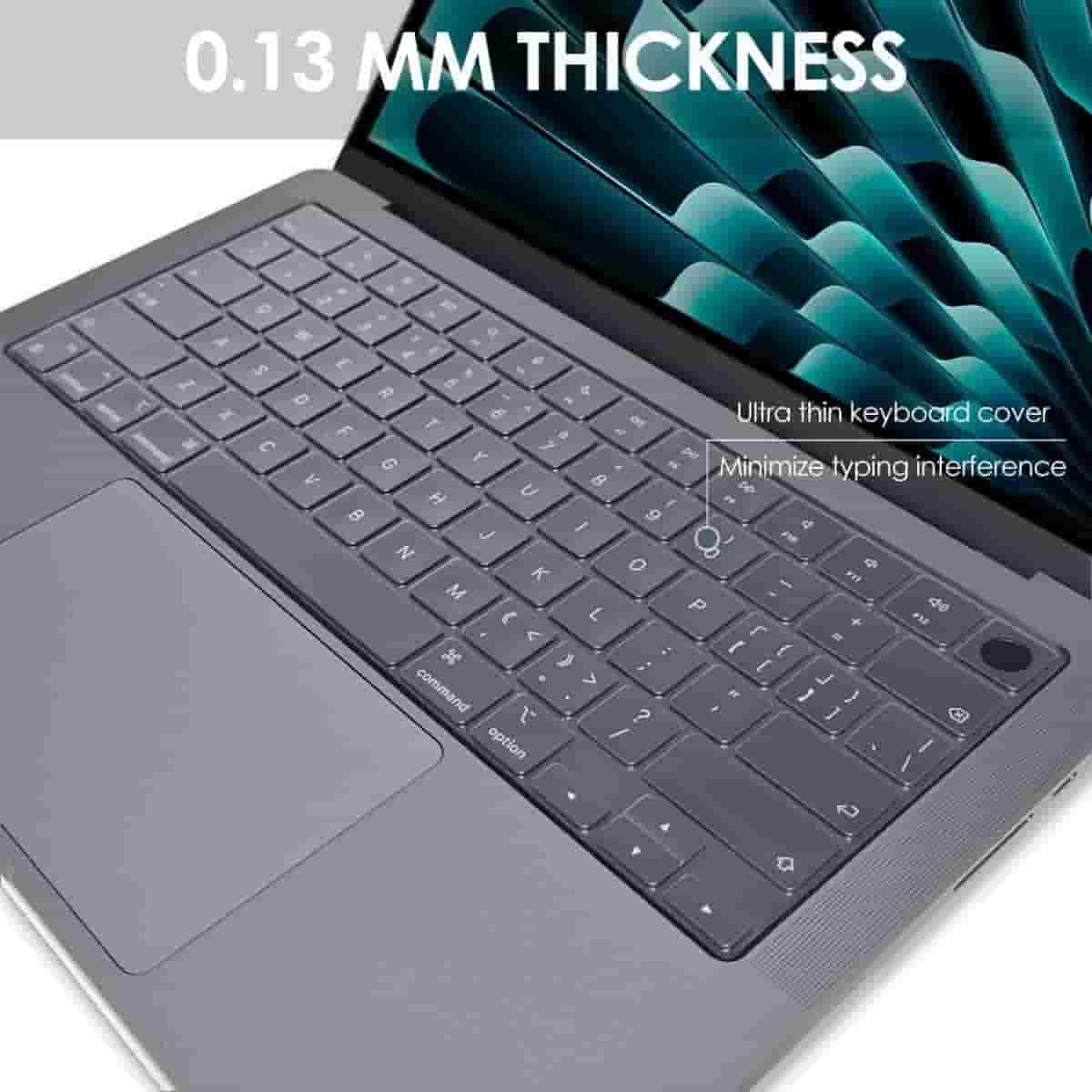 WIWU Laptop Keyboard Protector For Macbook M2, M3, M4, M5, Neo 13" Air 13.6" Air 15.3" Pro 14.2" Pro 16.2 inches