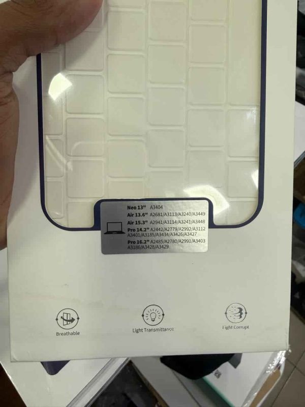 WIWU Laptop Keyboard Protector For Macbook M2, M3, M4, M5, Neo 13" Air 13.6" Air 15.3" Pro 14.2" Pro 16.2 inches