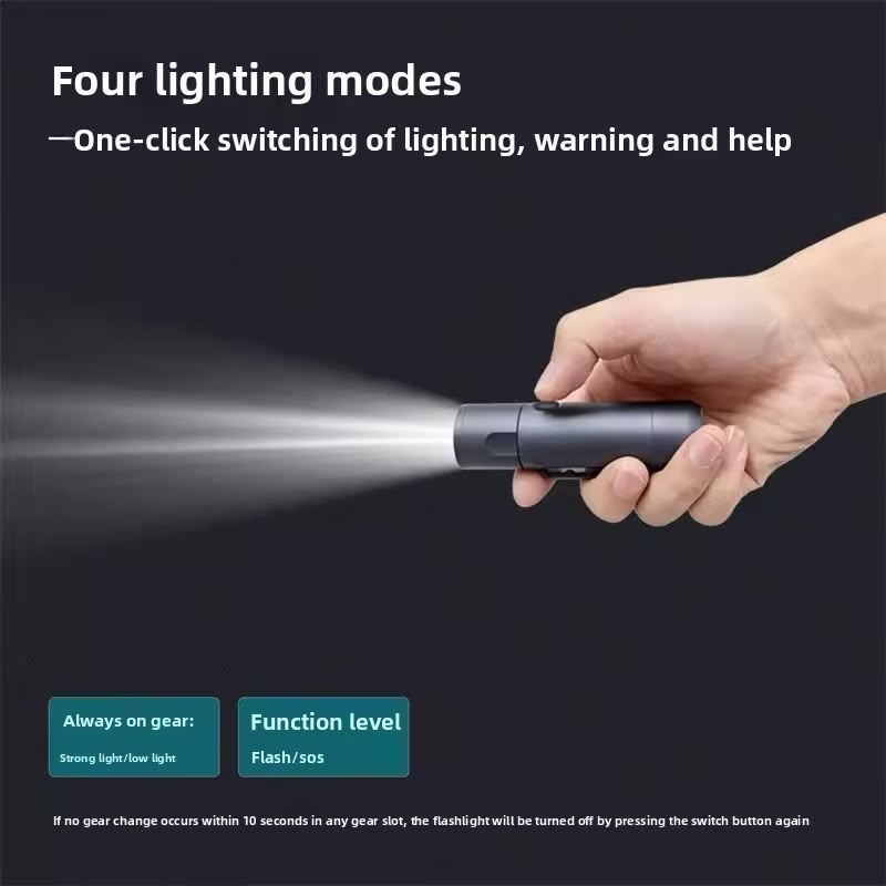 Xiaomi Jimihome Mini Multi-functional Flashlight Equipped with Four Lighting Modes & Window Breaker