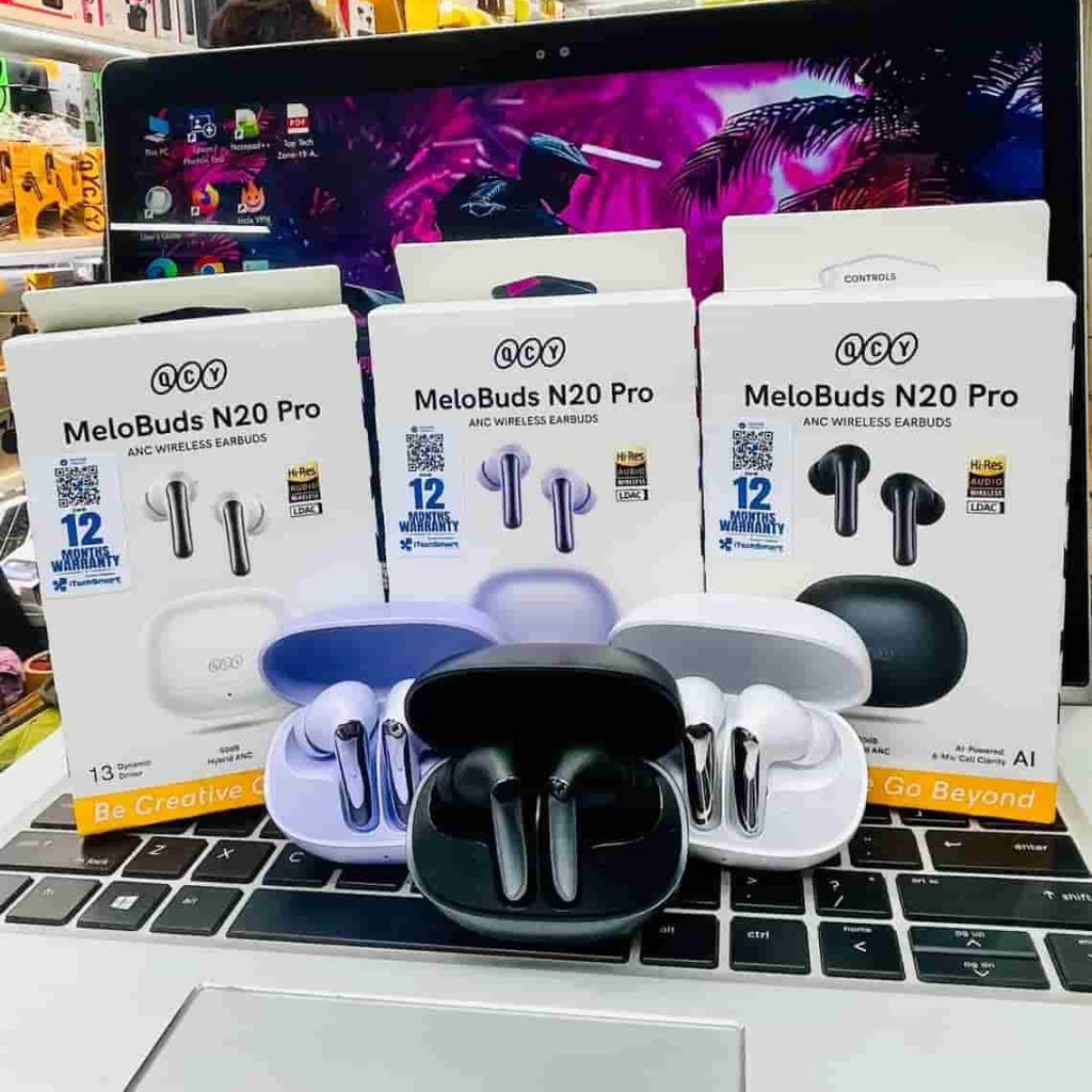 QCY Melobuds N20 Pro 50dB Hybrid ANC + Hi-Res Audio & LDAC TWS Earbuds