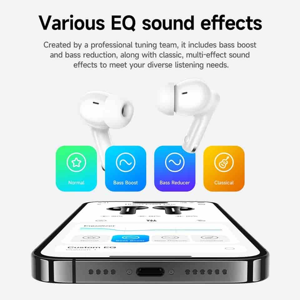 HOCO EQ34 Plus ANC+ENC Bluetooth 5.4 Earbuds With App Control