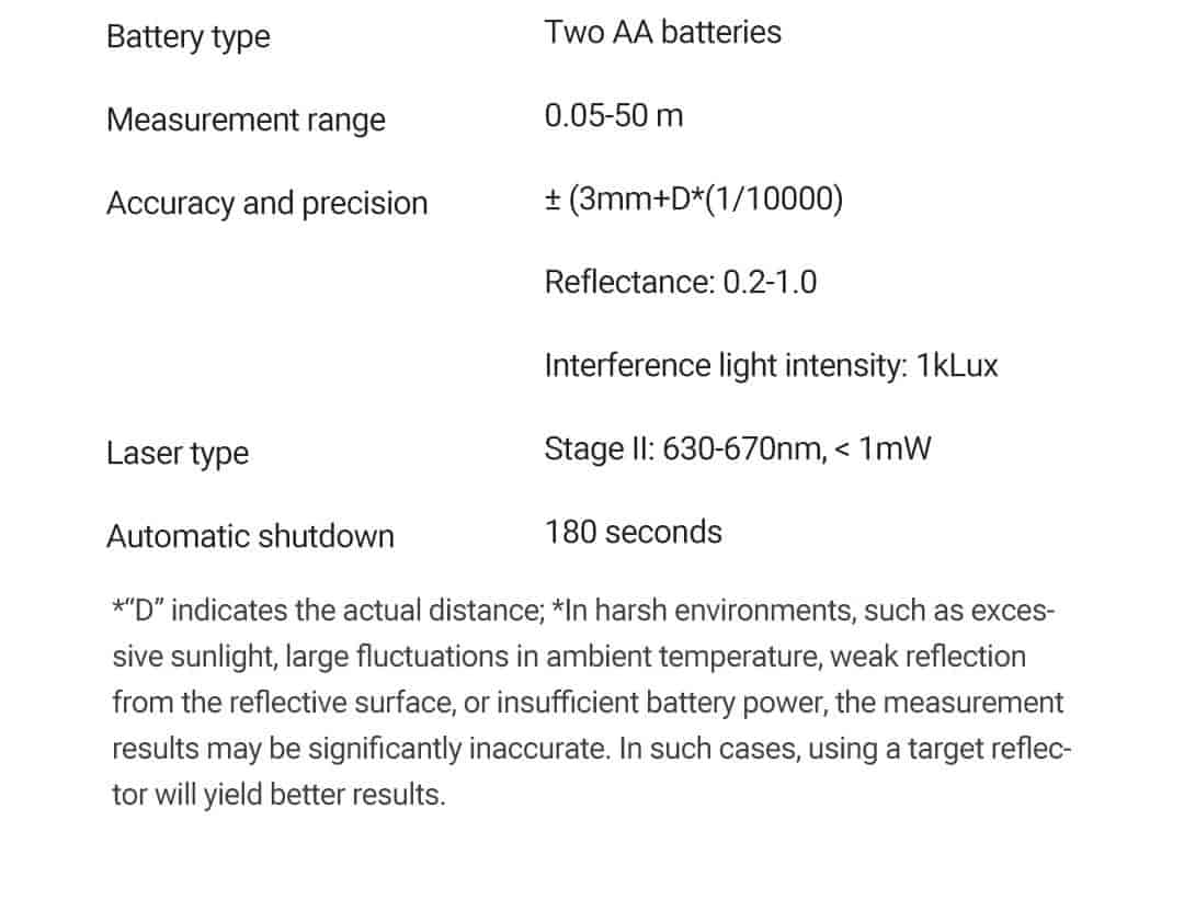 Xiaomi ATuMan LSA Laser Rangefinder 50 Meter