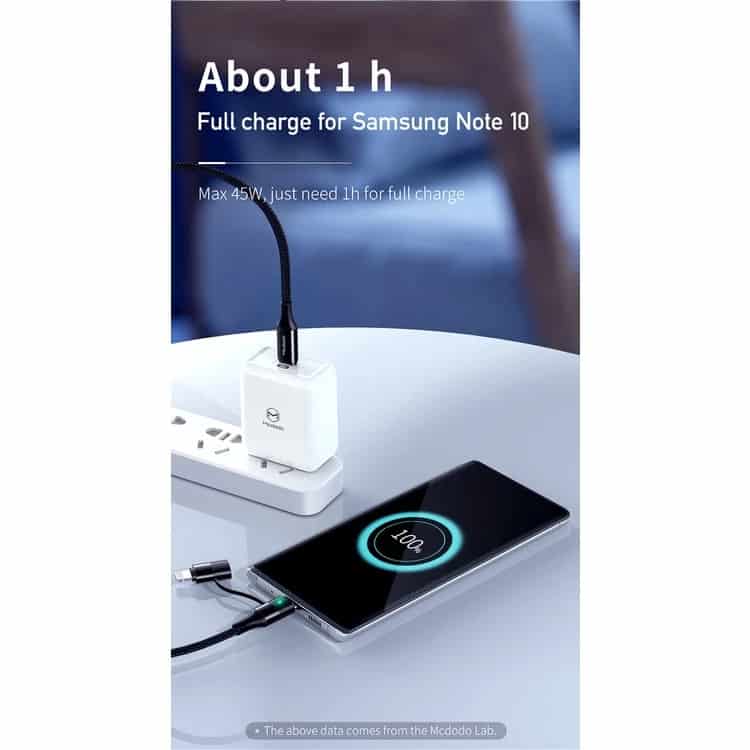 Mcdodo CA-712 60W 2 in 1 PD Fast Charge Data Cable - 1.2M