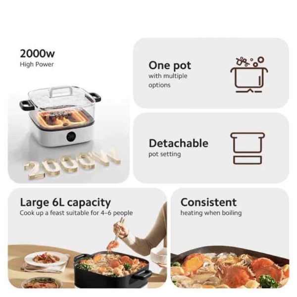 Xiaomi MEH01 Multifunctional Hot Pot Cooker 6L