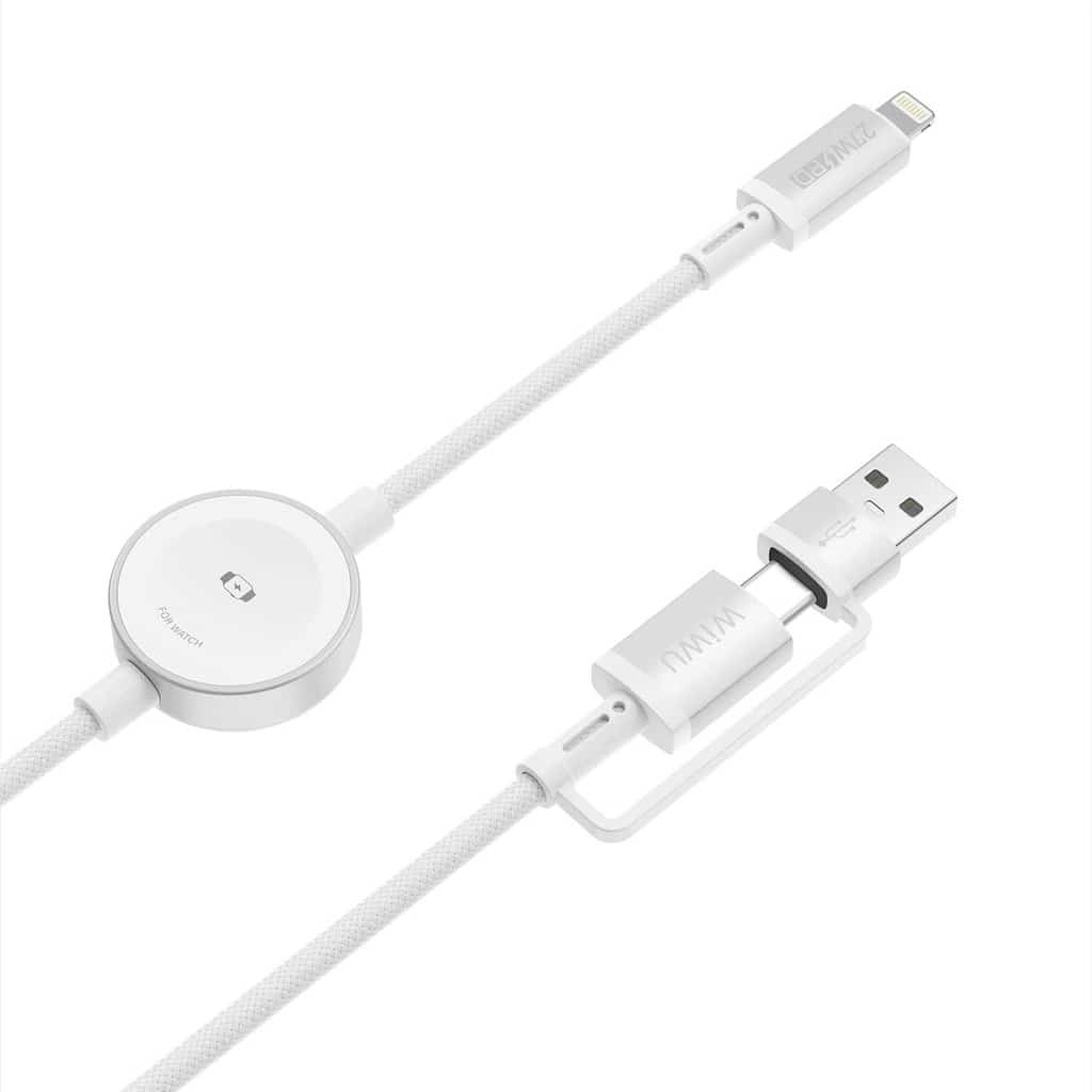 WiWU WI-C105 Titanlink 2-in-1 Apple Watch Charger With 27W Fast Charging Cable