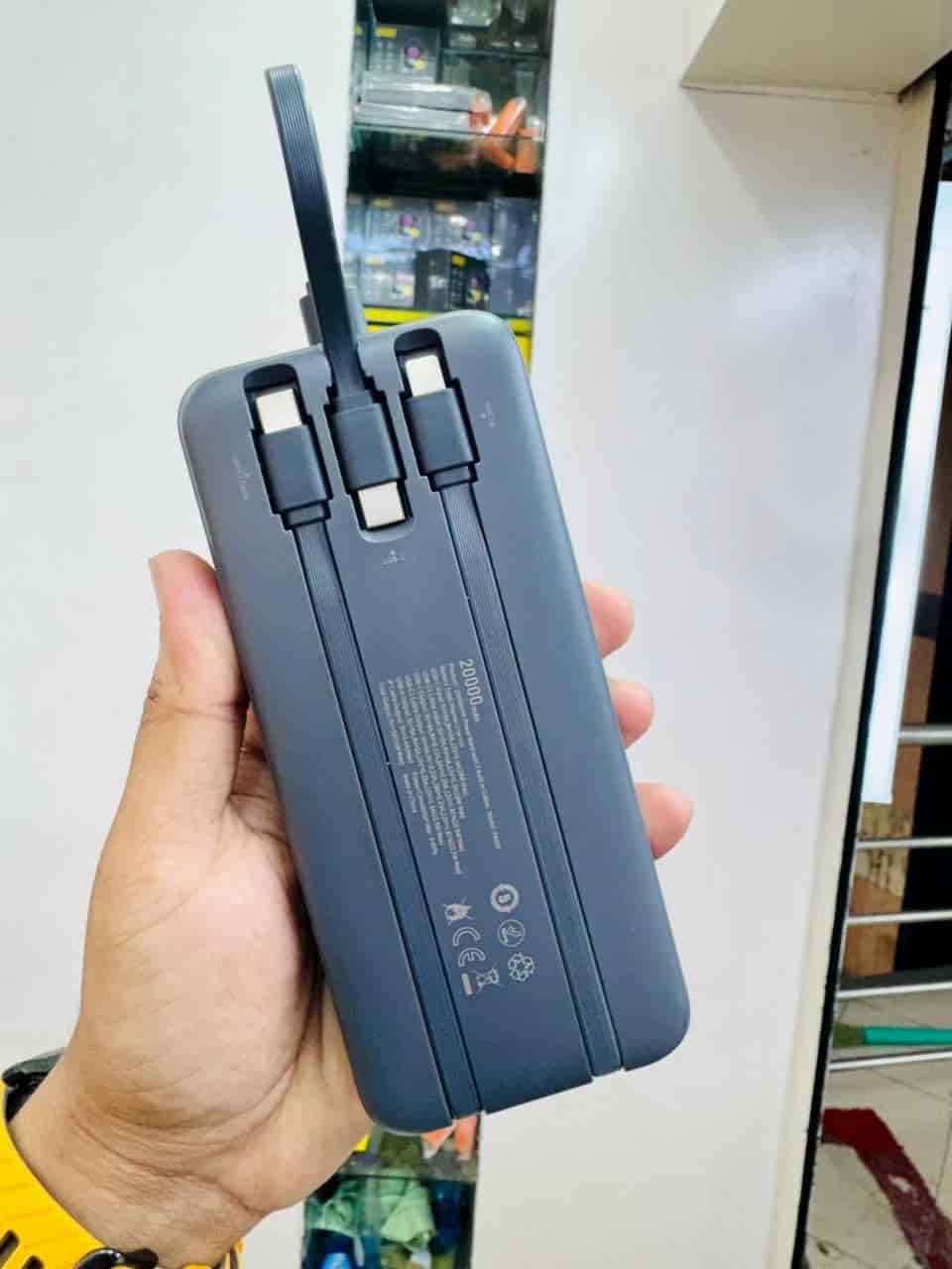 QCY Pulse PB20D 20000mAh Power Bank with 3 Built-in Cables