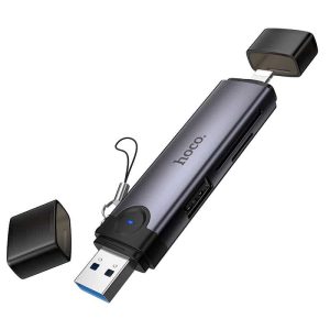 Hoco HB56A OTG USB-A / Lightning to SD, TF, USB2.0 Portable Card Reader