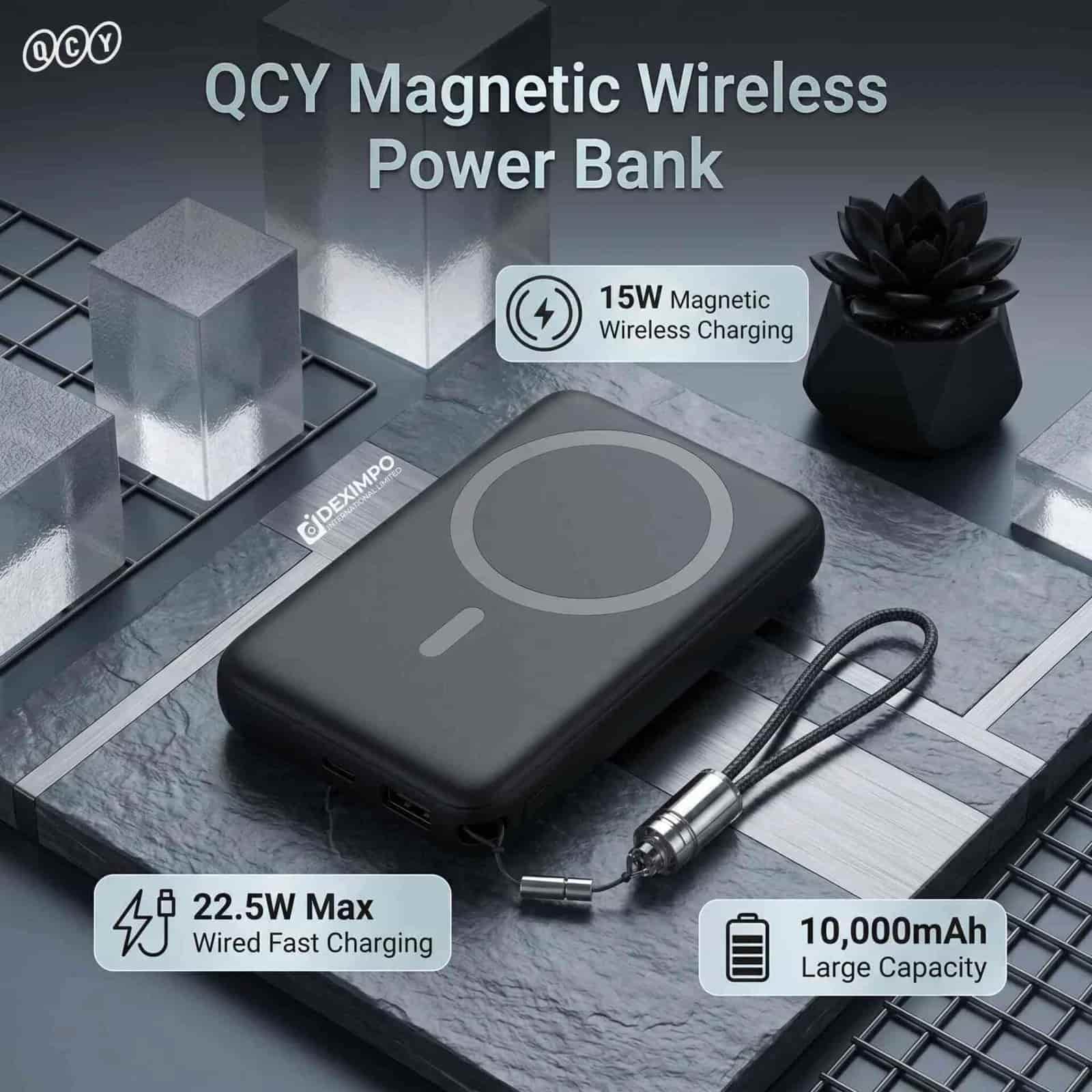 QCY PBW10A Magnetic Wireless Power Bank - 10000mAh