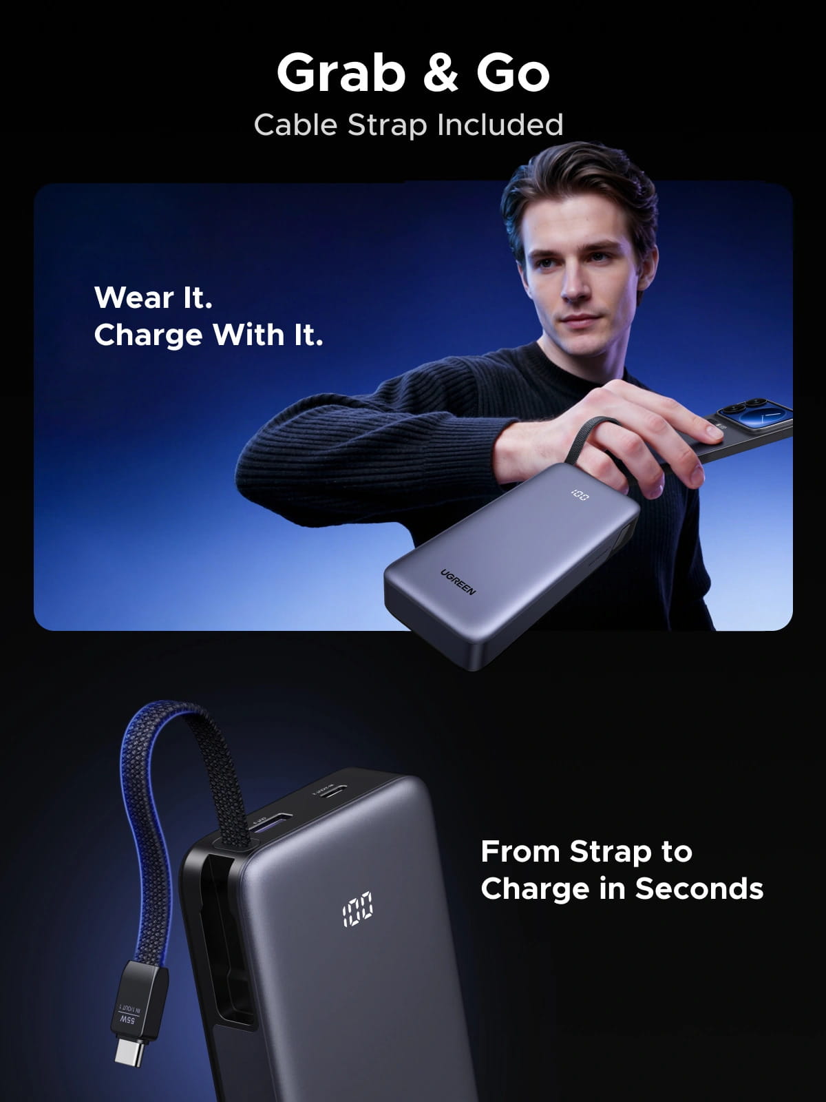 UGREEN PB537 55W CCC Fast Charging 20000mAh Power Bank