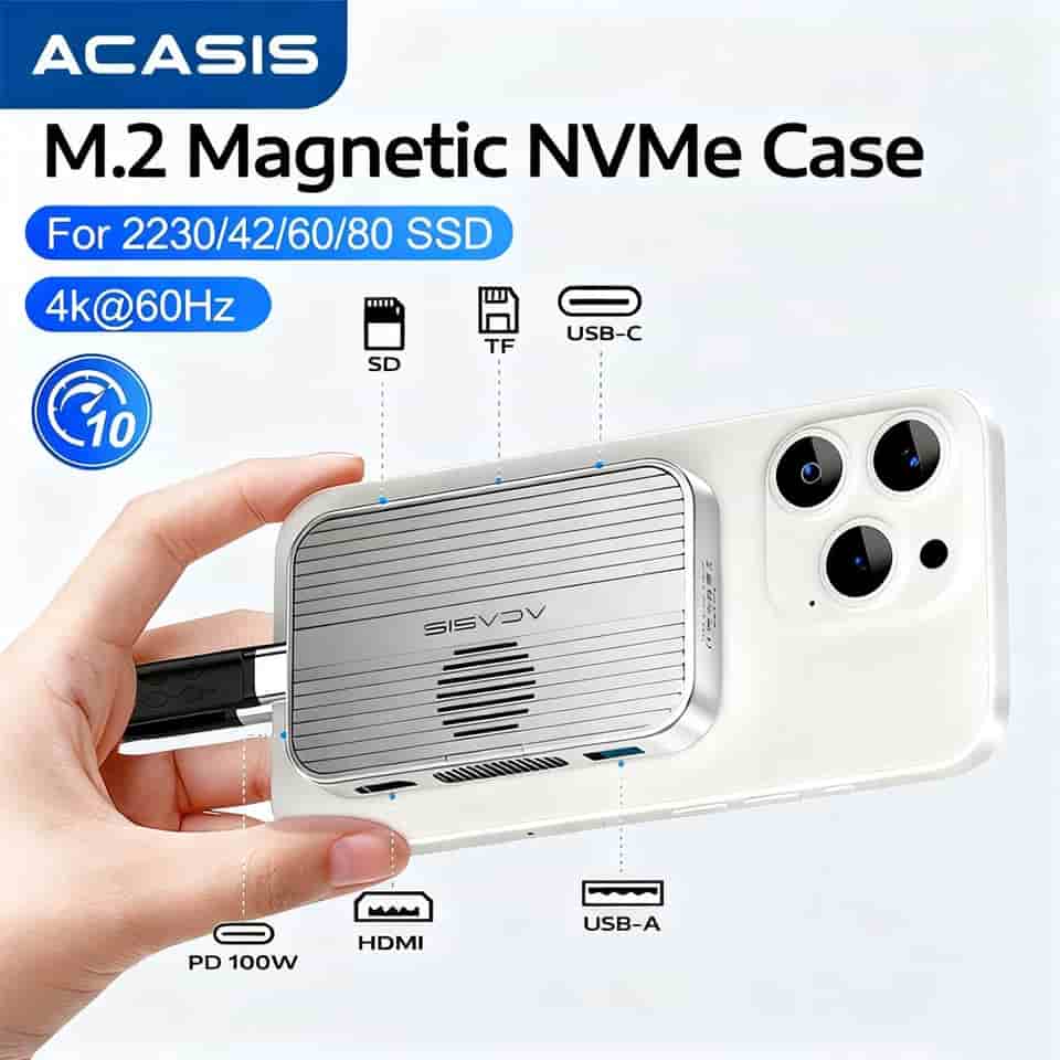 Acasis EC-1401 USB-c Magnetic SSD Enclosure Docking Station For Mobile Phones