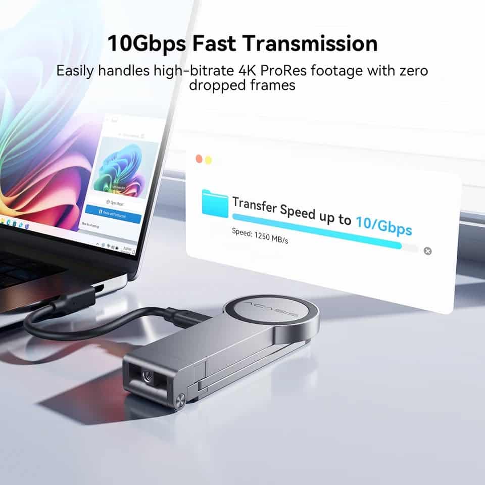 Acasis MS1 10Gbps M.2 NVme SSD Enclosure With Magnetic Stand