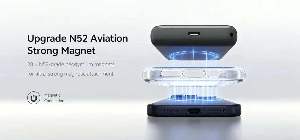 QCY PBW10A Magnetic Wireless Power Bank - 10000mAh