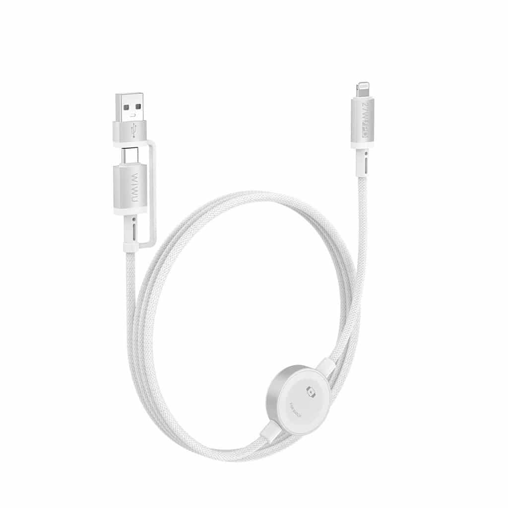 WiWU WI-C105 Titanlink 2-in-1 Apple Watch Charger With 27W Fast Charging Cable