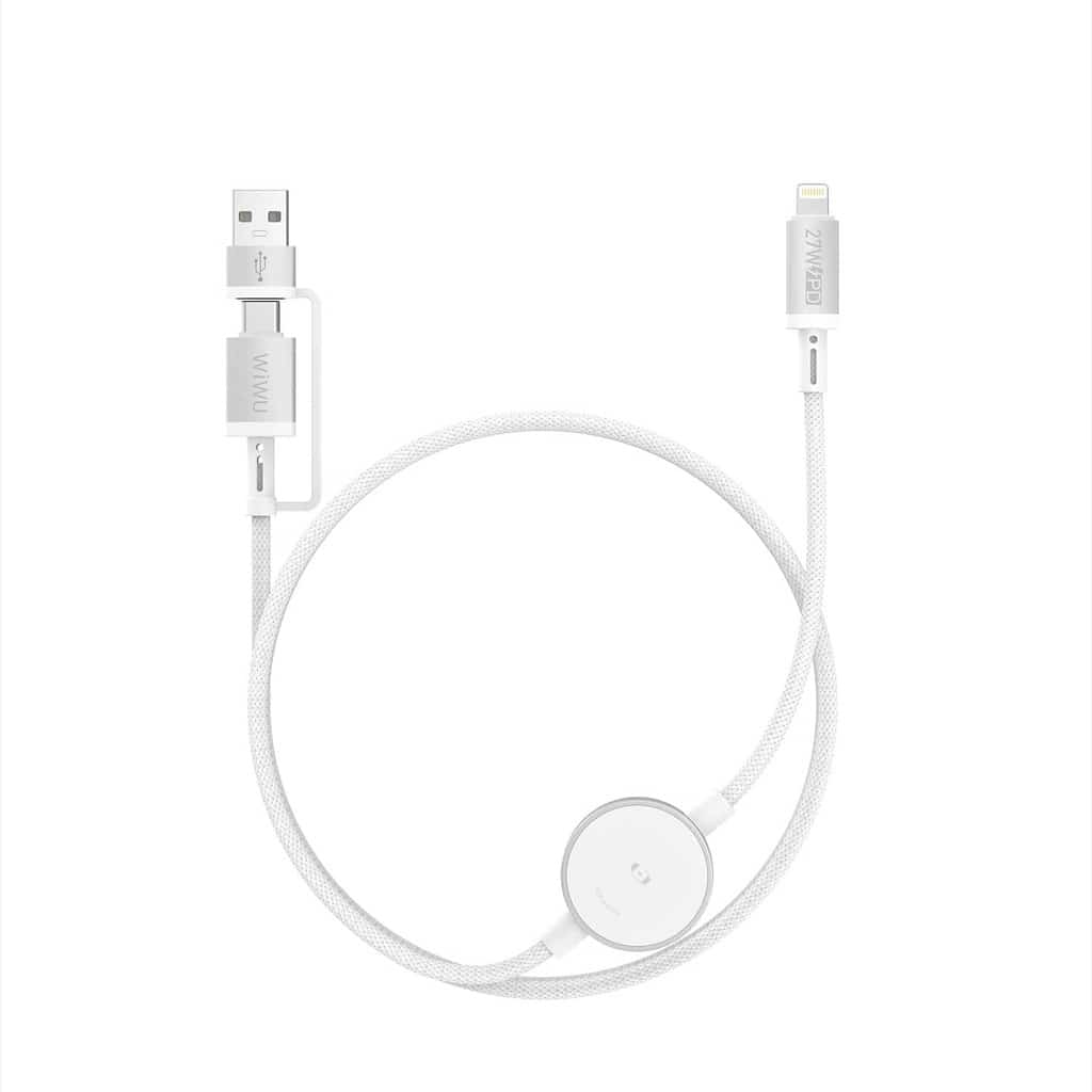 WiWU WI-C105 Titanlink 2-in-1 Apple Watch Charger With 27W Fast Charging Cable