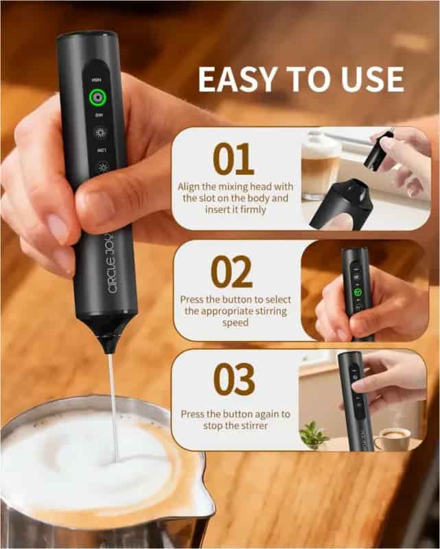 Xiaomi Circle Joy 3X Electric Milk Frother (CJ-EMF16D) - Rechargeable