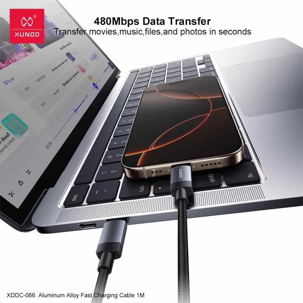 Xundd XDDC-066 27w Type C to IP/ 60W Type C to Type C Fast Charging Cable - 1M