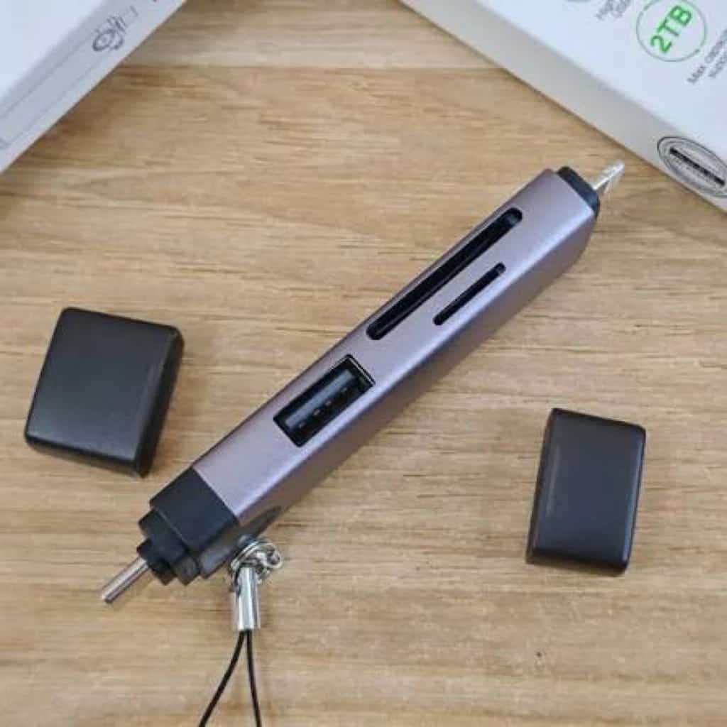 Hoco HB56B OTG USB-C / Lightning to SD, TF, USB2.0 Portable Card Reader