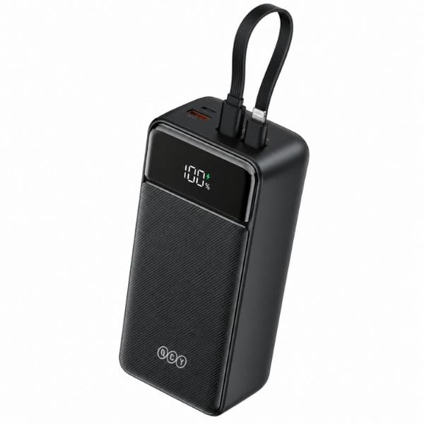 QCY Pulse PB30A 30000mAh PD 22.5W Power Bank with Built-in Cables QCY Pulse PB30A 30000mAh PD 22.5W Power Bank with Built-in Cables