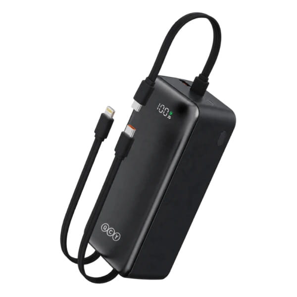 QCY Pulse PB30B 30000mAh 22.5W Power Bank with 3 Built-in Cables