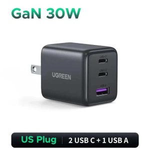 Ugreen X515 30W GaN Fast Charger 3-Port (US 2C 1A)