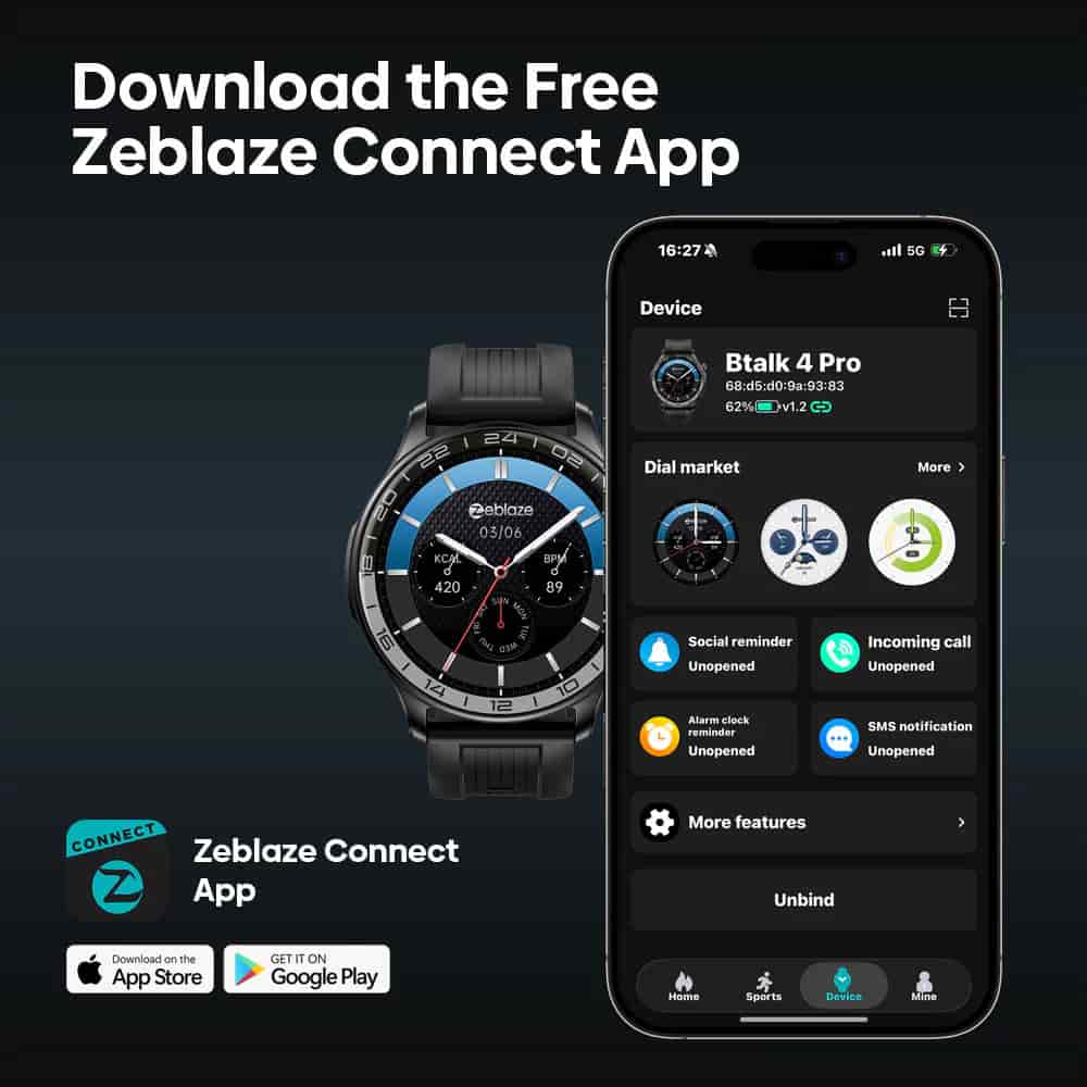 Zeblaze Btalk 4 Pro Voice Calling Smart Watch