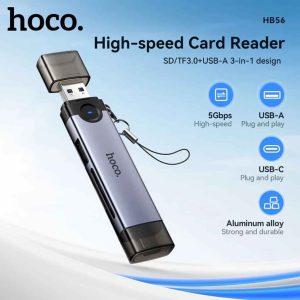 Hoco HB56 OTG USB-A / USB-C to SD, TF, USB2.0 Portable Card Reader