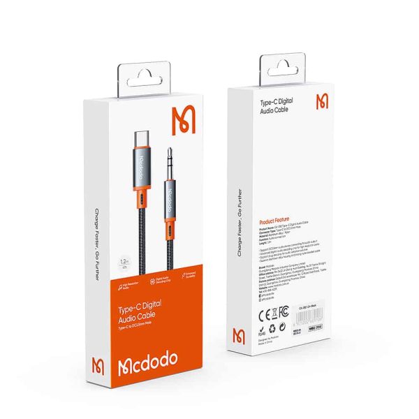 Mcdodo CA-0820 Type-C to 3.5mm AUX Audio Cable - 1.2m