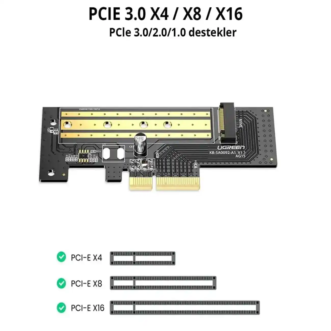 UGREEN CM302 M.2 NVME to PCI-E3.0X4 Express Card - 70503