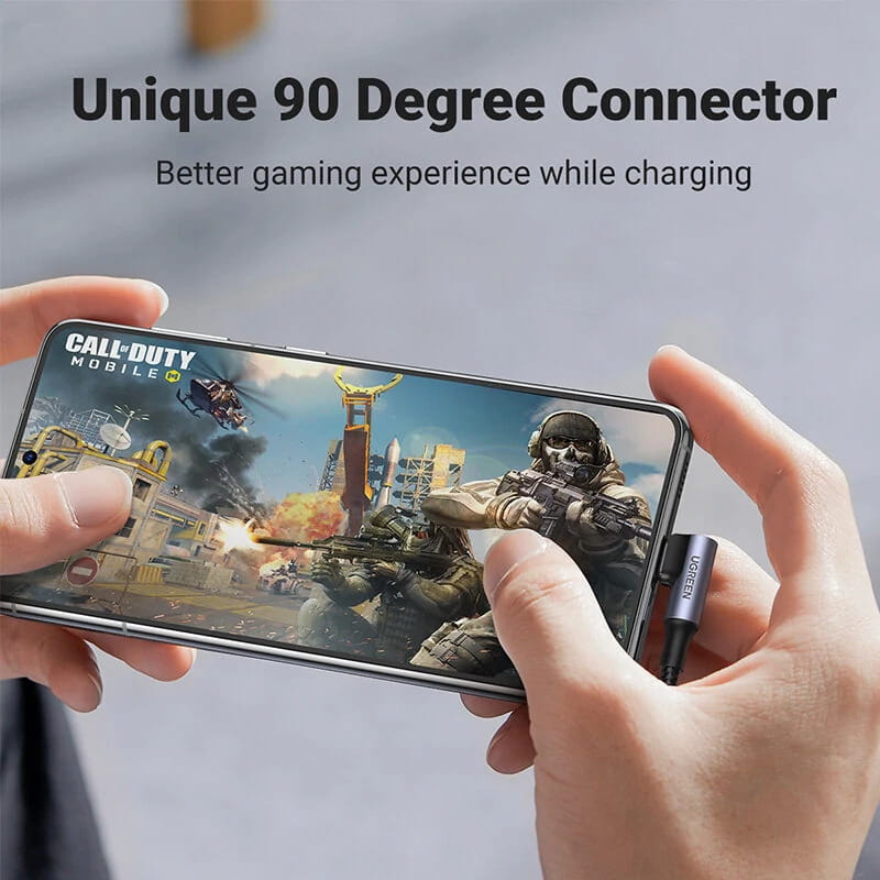 UGREEN US335 Angled USB-C to USB-C 100W 5A Fast Charging & Data Cable (1/2 Meter)